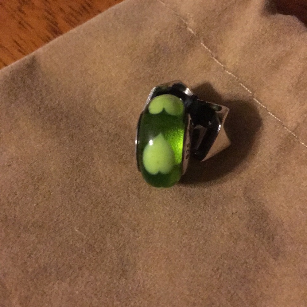 Pandora charm green hearts